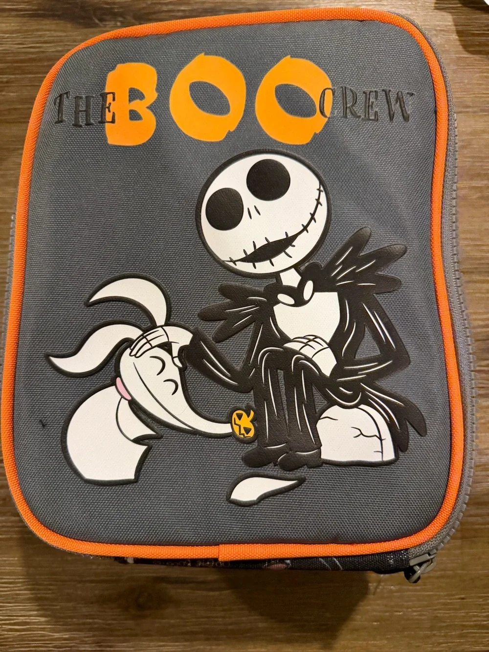 The Boo Crew Jack Skellington Lunch Bag & Water Bottle - Gray & Orange